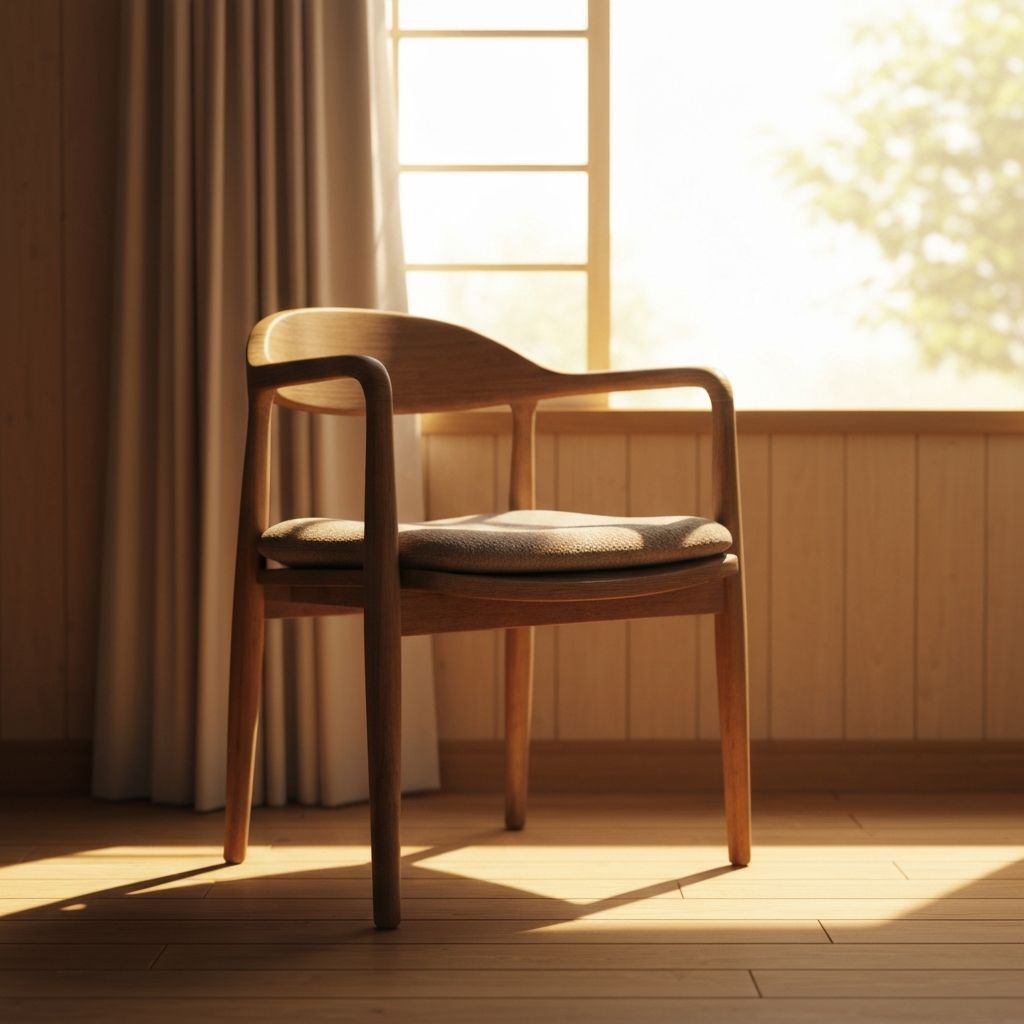 Calm chair by window
